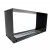 Foco Two 1000 by FOCO Fires – a built-in see-through bioethanol fireplace with a sleek black finish, 100 cm length, and 4L capac