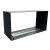 Foco Two 1000 by FOCO Fires – a built-in see-through bioethanol fireplace with a sleek black finish, 100 cm length, and 4L capac