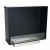 Foco One 600 Slim built-in bioethanol fireplace in an elegant black finish, offering a modern and stylish heating solution.