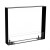 Foco Two 600 Ultra Slim Boxed bioethanol fireplace in a sleek black finish, designed for built-in two-sided installations.
