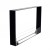Foco Two 800 Ultra Slim Boxed bioethanol fireplace in black, featuring a sleek, see-through design with manual control.