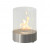 Planika Commerce Stainless Steel bioethanol fireplace – freestanding tabletop design with a sleek stainless steel finish.