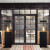 Lighthouse Outdoor Fireplace in black with manual control, designed for outdoor heating and ambiance.