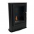 Carson Small Bioethanol Stove Fireplace by ScandiFlames in black, featuring a modern Scandinavian design with manual control.