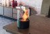 Kennington Round Tabletop Bioethanol Fireplace - Black with a sleek, modern design and clean-burning flame.