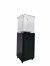 Muztag Malaga Patio Heater in sleek black finish, providing efficient outdoor heating.