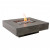 Micro Fire-table with bio-burner by ScandiFlames in Beton finish, a stylish floor-standing bioethanol fireplace.