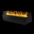 Mistero 1000 Water Vapour Fireplace by Magic Fire with a sleek black finish and realistic flame effect.