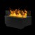 Mistero 500 Water Vapour Fireplace by Magic Fire – A two-sided Opti-Myst built-in fireplace with sleek black design and remote c