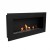 Murus 1200 - Black by ScandiFlames, a stylish wall-mounted bioethanol fireplace with a sleek black finish and manual operation.