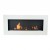Murus 1200 Matte White bioethanol fireplace by ScandiFlames, a sleek wall-mounted heating solution with a modern design.