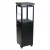 Muztag Premium Fire Paris - Black freestanding outdoor bioethanol fireplace with a sleek design and manual control.