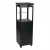 Muztag Premium Fire Paris - Black freestanding outdoor bioethanol fireplace with a sleek design and manual control.