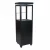 Muztag Premium Fire Paris - Black freestanding outdoor bioethanol fireplace with a sleek design and manual control.