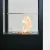 Muztag Premium Fire Paris - Black freestanding outdoor bioethanol fireplace with a sleek design and manual control.