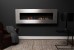 Icon Fires Nero 1750 Wall Fire in brushed steel – a modern wall-mounted bioethanol fireplace with 9.8 kW heat output and manual 