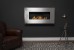 Icon Fires Nero 1150 Wall Fire in brushed steel, a modern wall-mounted bioethanol fireplace with manual control and 5.4 kW heat 