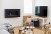 Icon Fires Nero 1150 Wall Fire in black, a sleek and modern wall-mounted bioethanol fireplace with 8-hour burn time and 5.4 kW h