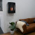 Oregon Wall-mounted Bioethanol Stove by ScandiFlames in black, featuring a sleek design with a 1-litre fuel capacity and manual 