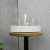 ScandiFlames Oval Table Bio Fireplace in White - A sleek and modern tabletop bioethanol fireplace with a 3-hour burn time.