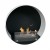 ScandiFlames Delaware White Round Wall Mounted Biofireplace – modern, eco-friendly heating solution with a sleek design.