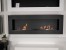 Murus 1600 - Black by ScandiFlames, a wall-mounted bioethanol fireplace with a sleek black finish and 160 cm length.