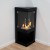 Alaska Corner Bioethanol Stove Fireplace by ScandiFlames – a sleek black bioethanol stove designed for corner placement.