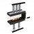 Panorama Room Divider bioethanol fireplace in sleek black finish with app and remote control, offering a stylish and functional