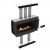 Panorama Single-sided bioethanol fireplace in black with remote and app control, offering a sleek built-in design and 7 kW heat