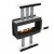 Panorama Tunnel bioethanol fireplace in a sleek black finish, built-in see-through design with app and remote control.
