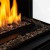 Planika Arcticon Black freestanding bioethanol fireplace with automatic control and sleek black finish.