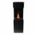 Planika Arcticon Black freestanding bioethanol fireplace with automatic control and sleek black finish.