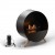 Bubble Floor bioethanol fireplace in black, freestanding with automatic control and a 4.5-hour burn time.