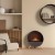 Bubble Floor bioethanol fireplace in black, freestanding with automatic control and a 4.5-hour burn time.