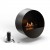 Bubble Wall bioethanol fireplace – a sleek, wall-mounted black fireplace with remote control and automatic operation.
