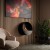 Bubble Wall bioethanol fireplace – a sleek, wall-mounted black fireplace with remote control and automatic operation.
