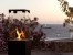 Faro Jet Black Outdoor Gas Heater with manual control and 8kW heat output, ideal for patios and terraces.