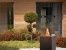 Faro Jet Black Outdoor Gas Heater with manual control and 8kW heat output, ideal for patios and terraces.