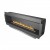 Forma 2300 Single-sided bioethanol fireplace with a sleek black finish, built-in design, and remote control operation.