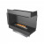 Forma Corner Right - Prime Fire built-in bioethanol fireplace in a sleek black finish, offering remote control and app operation