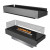 Forma 1000 Island bioethanol fireplace in sleek black finish with four-sided flame view.