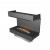 Forma Three-sided - Prime Fire bioethanol fireplace with a sleek black finish and three-sided open design, offering remote and a