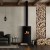 Scandi bioethanol stove in black with automatic control, 5-litre capacity, and 33-hour burn time, offering a stylish heating sol