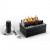 Planika Senso Basket bioethanol fireplace insert in black, featuring automatic operation and remote control.