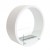 Round Built-in Bio Fireplace - White by ScandiFlames, a two-sided bioethanol fireplace with manual control in an elegant white f