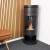 Washington Bioethanol Wood-burning Stove by ScandiFlames in black, featuring a modern design and eco-friendly heating.