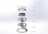 ScandiFlames Round Bioethanol Burner - 5 L in stainless steel, featuring a sleek and modern design for a clean-burning flame.