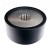 ScandiFlames Round Bioethanol Burner Insert – 26 cm in black, designed for existing fireplaces with a manual control system.