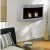 ScandiFlames Wall Mounted Bioethanol Fireplace with Rounded Frame in rust-free stainless steel, offering a sleek and modern desi