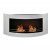 ScandiFlames Wall Mounted Bioethanol Fireplace with Rounded Frame in rust-free stainless steel, offering a sleek and modern desi